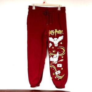 Official Harry Potter Maroon  Sweat Pants /Joggers Size Youth M/ L